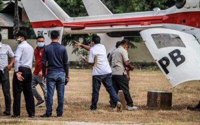 59 Sampel Swab Dijemput dengan Helikopter