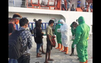 VIDEO – Penumpang Kapal Sabuk Nusantara, Disambut Tim Covid-19 di Pelabuhan Weekeloh